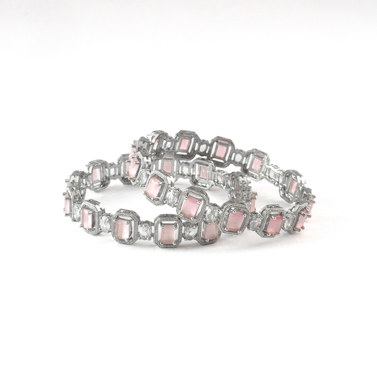 Midnight Petals bangles in silver plated finish – view 2 of 28