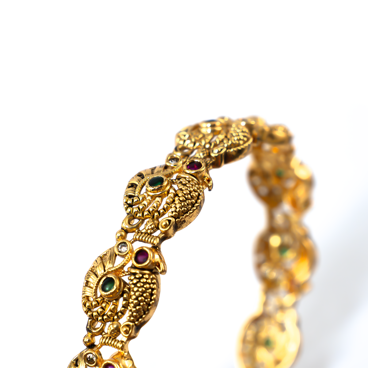 Opulent Vintage Charm bangles in 24K gold plated finish – view 4 of 4