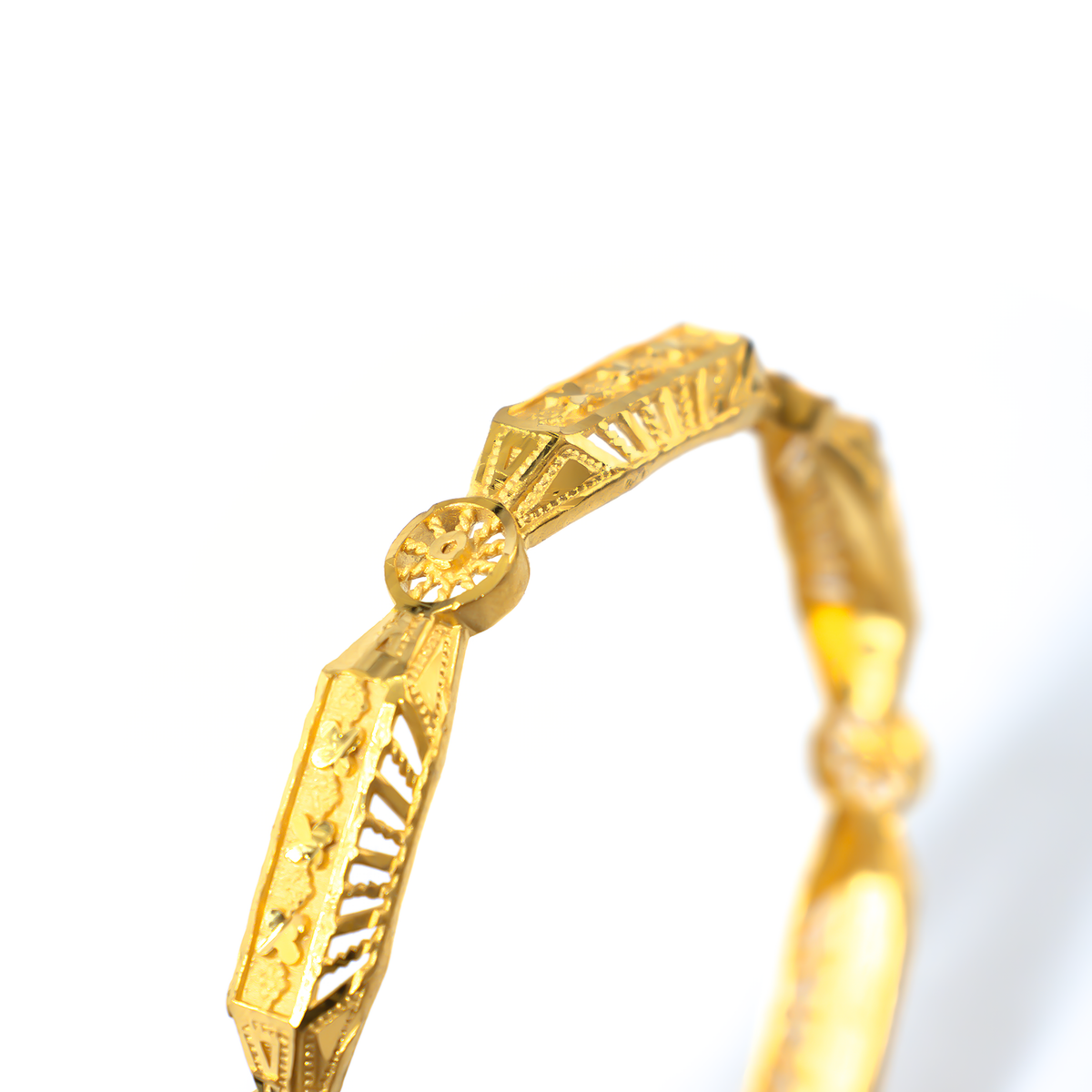 Forming Modern Minimalist bangles in 22K gold plated finish – view 4 of 4
