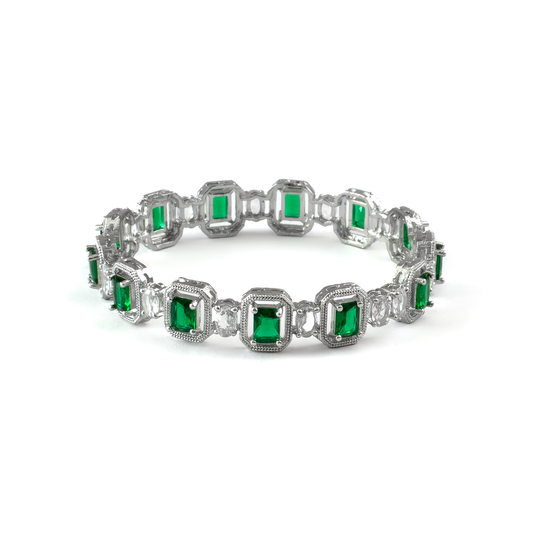 Midnight Petals bangles in silver plated finish – view 6 of 28