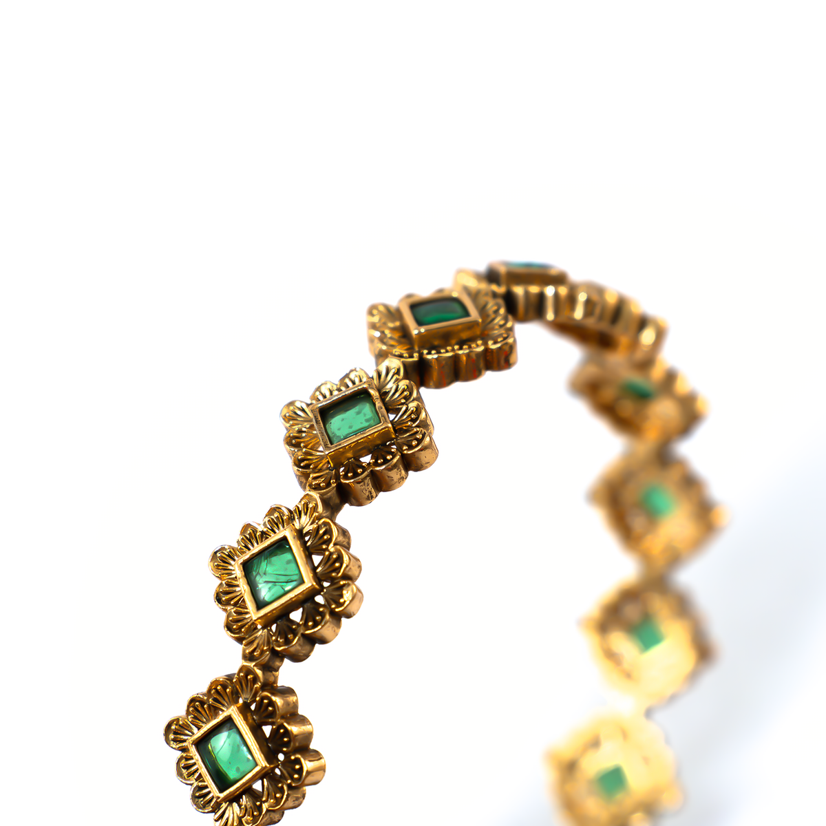 Rangoli Design bangles in 24K gold plated finish – view 8 of 8