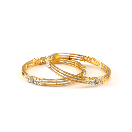 Royal Sonnet bangles in 22K gold plated finish – view 2 of 4