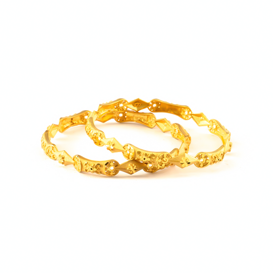 Forming Luminary Shine bangles in 22K gold plated finish – view 2 of 4