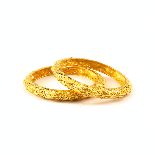 Forming Aura Sleek bangles in 22K gold plated finish – view 2 of 4