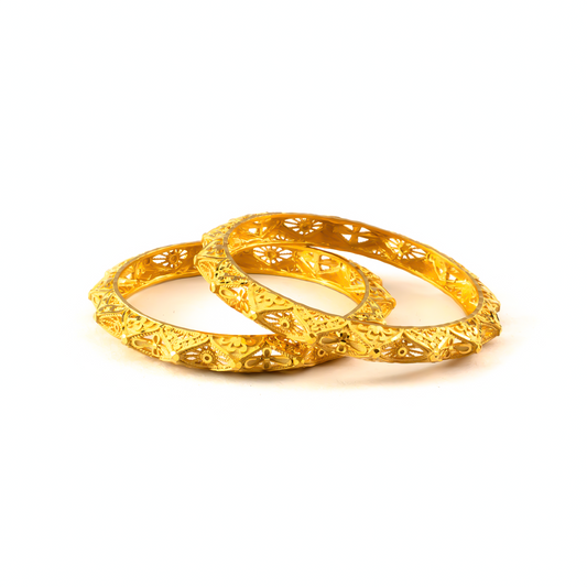 Forming Eternal Craft bangles in 22K gold plated finish – view 2 of 4