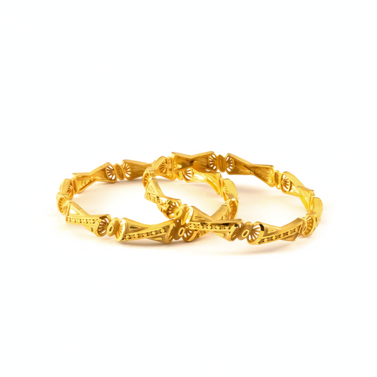 Forming Bridal Splendor bangles in 22K gold plated finish – view 2 of 4