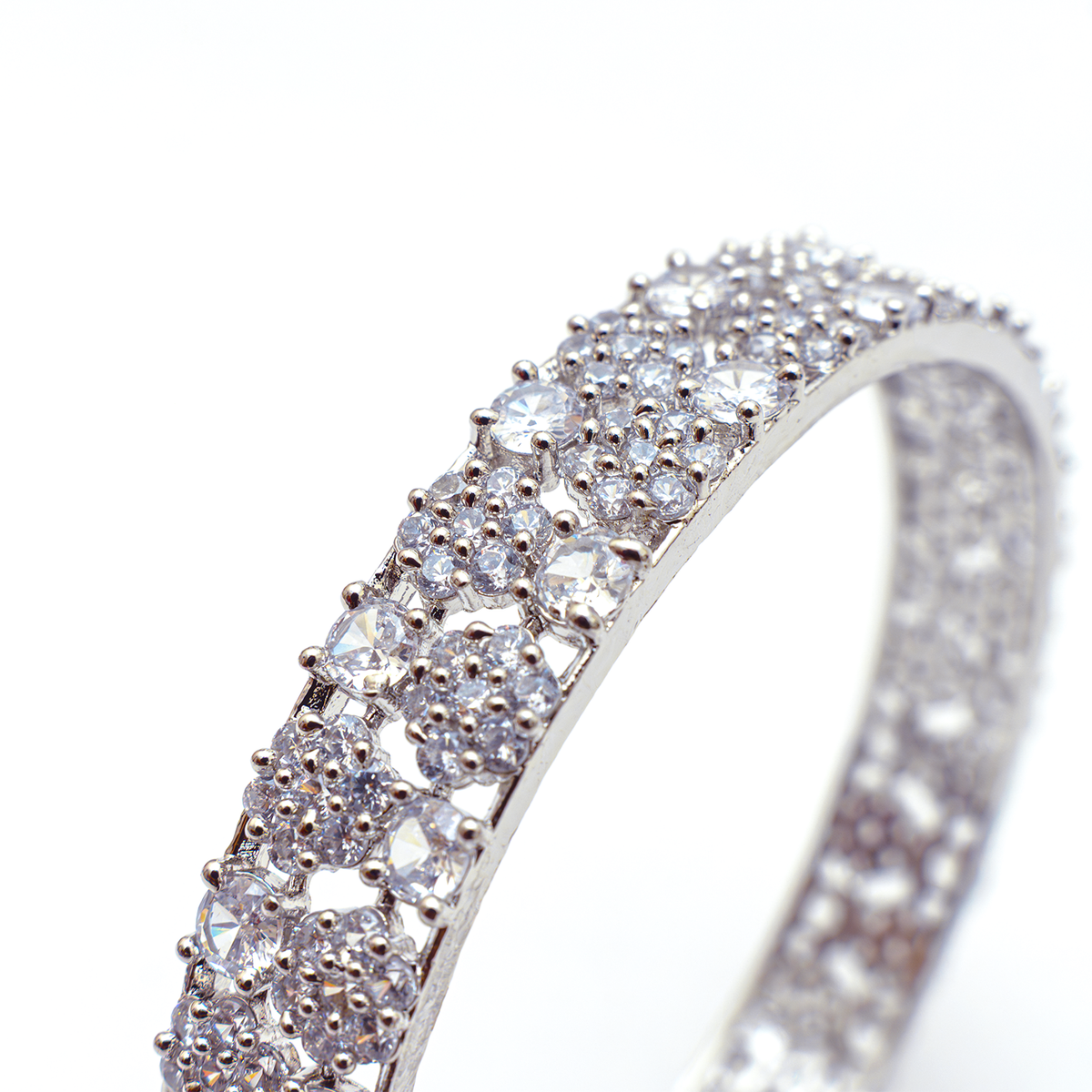 Zee Stone Studded bangles in silver plated finish – view 4 of 4