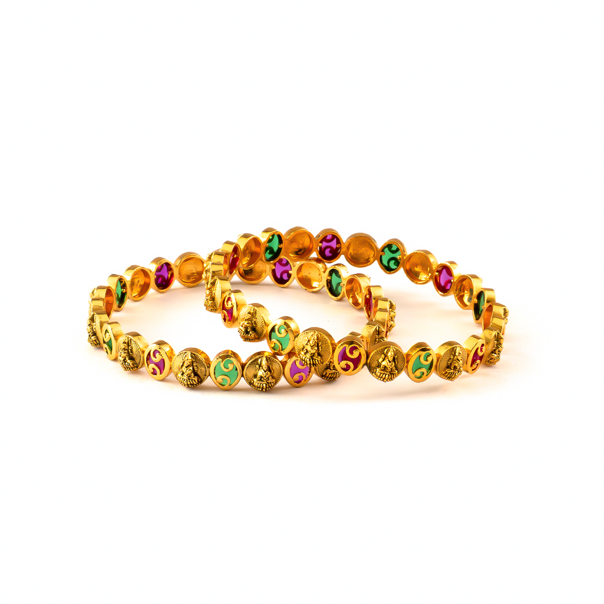 Antique Dulhan Heritage bangles in 24K gold plated finish – view 6 of 8
