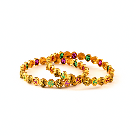 Antique Dulhan Heritage bangles in 24K gold plated finish – view 6 of 8