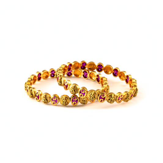 Antique Dulhan Heritage bangles in 24K gold plated finish – view 2 of 8