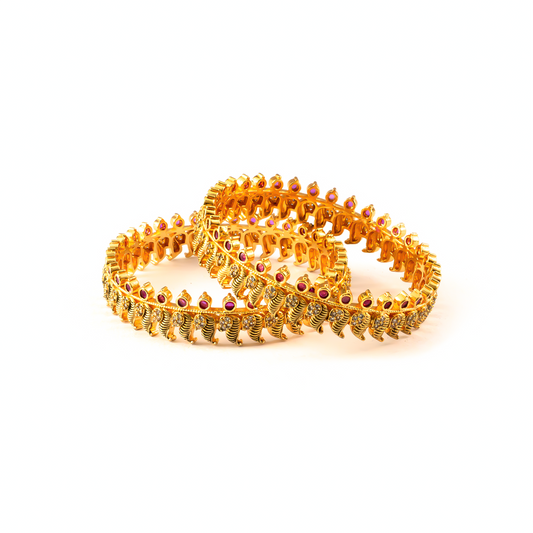 Roopam Heritage bangles in 24K gold plated finish – view 2 of 4