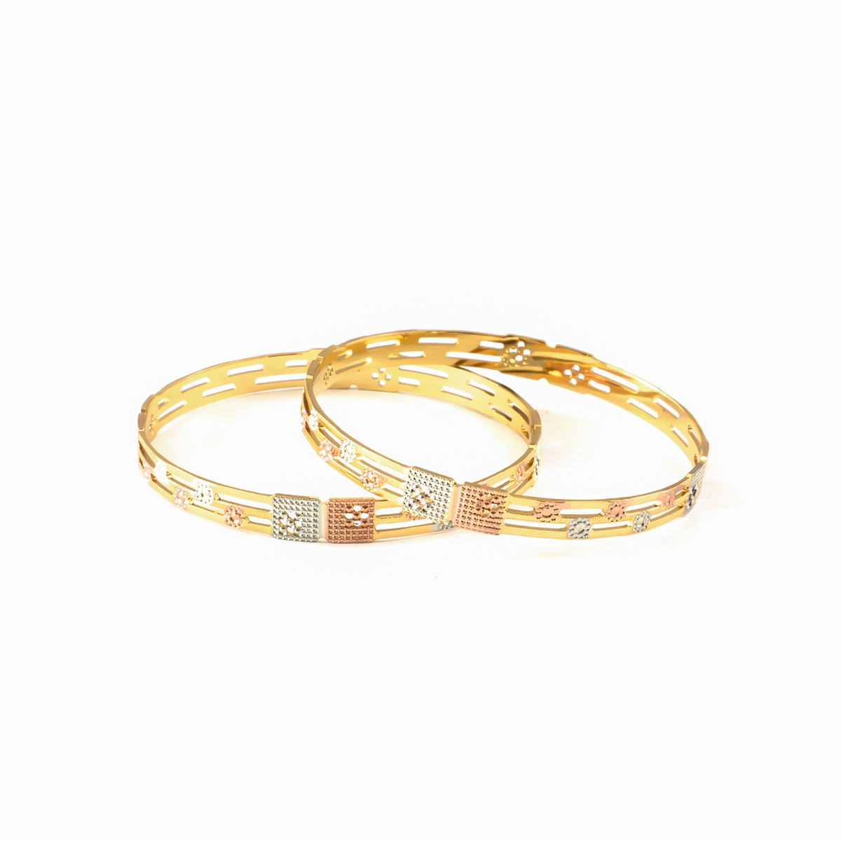 Forming Utsav Glamour bangles in 22K gold plated finish – view 2 of 3