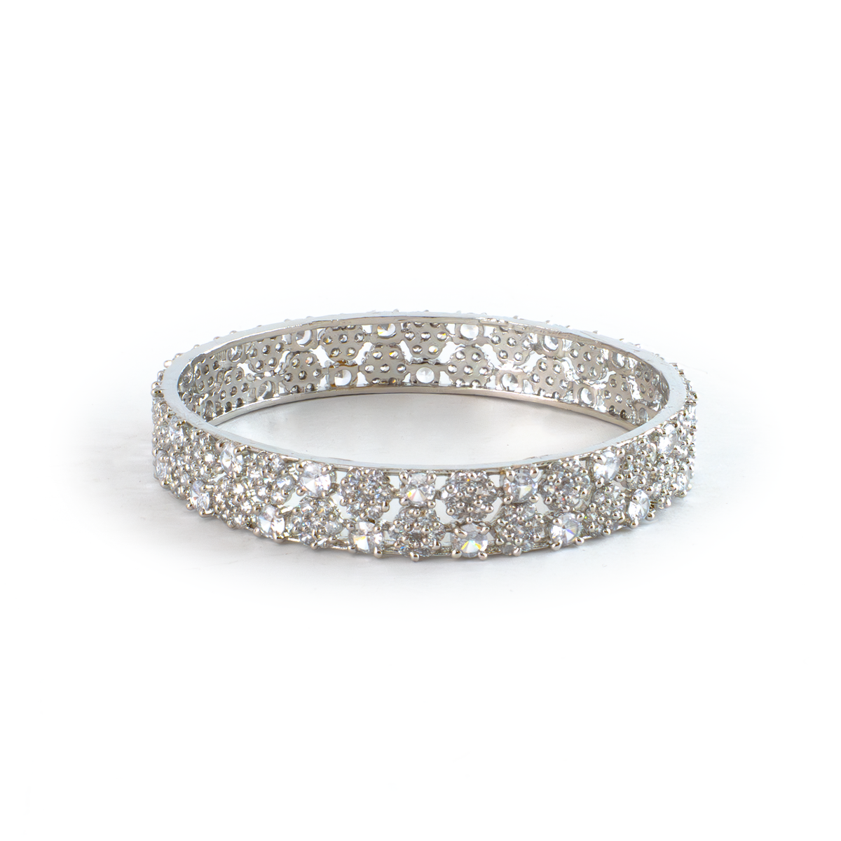Zee Stone Studded bangles in silver plated finish – view 3 of 4
