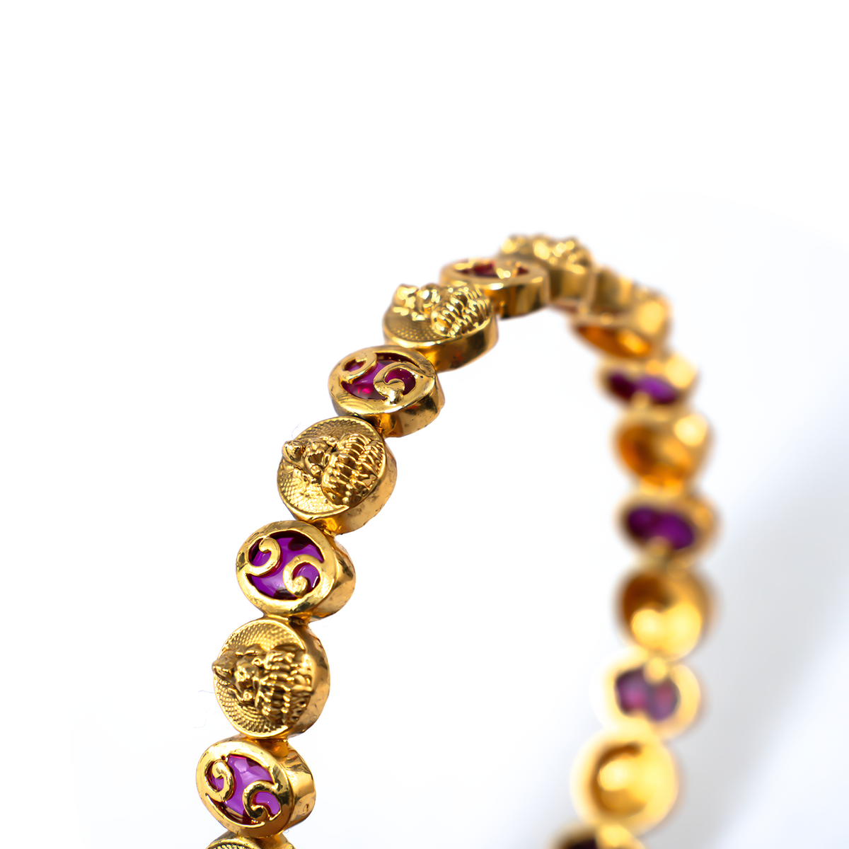 Antique Dulhan Heritage bangles in 24K gold plated finish – view 4 of 8