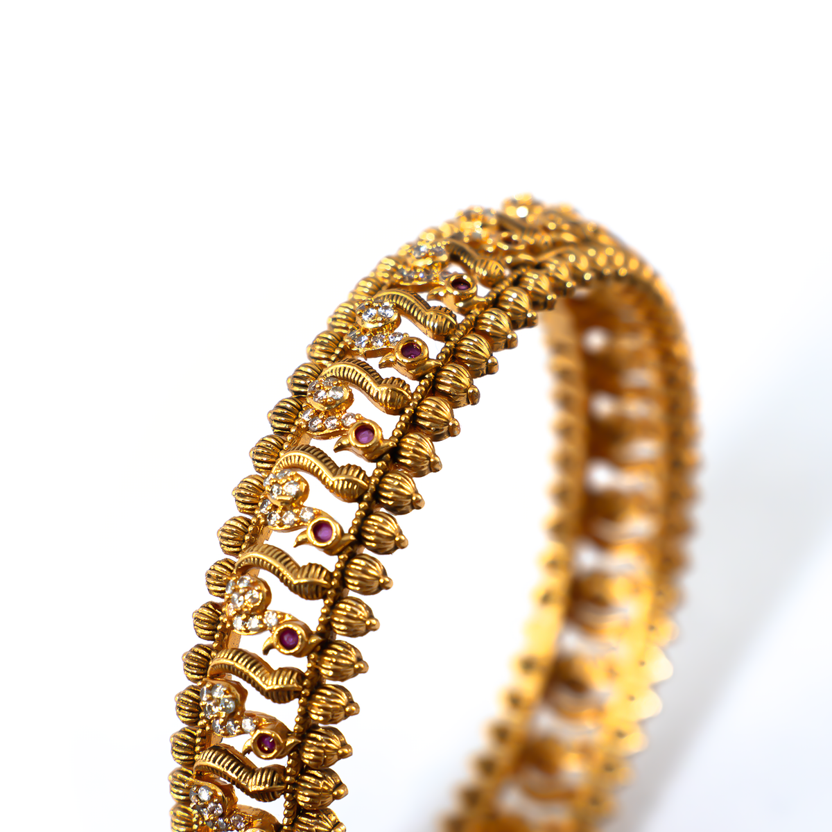 Royal Vintage kada in 24K gold plated finish – view 4 of 4
