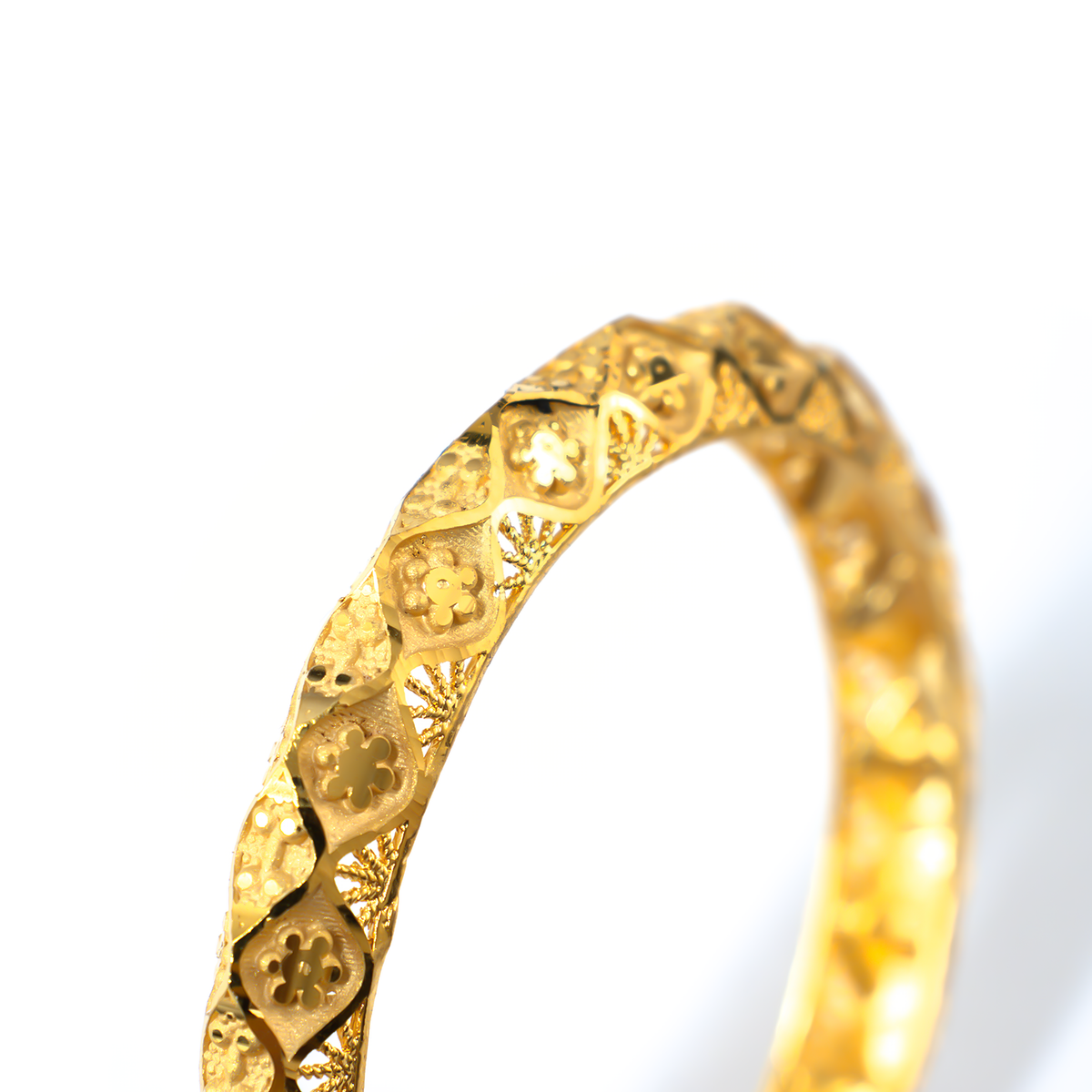 Forming Imperial Lattice bangles in 22K gold plated finish – view 4 of 4