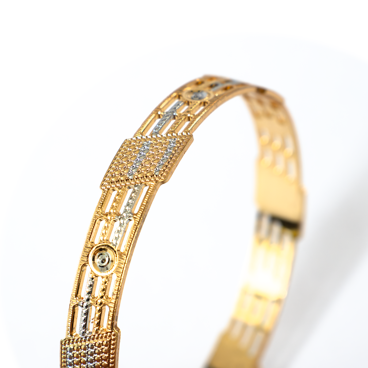 2-Tone CNC Bole Churiyan bangles in gold plated finish – view 4 of 4