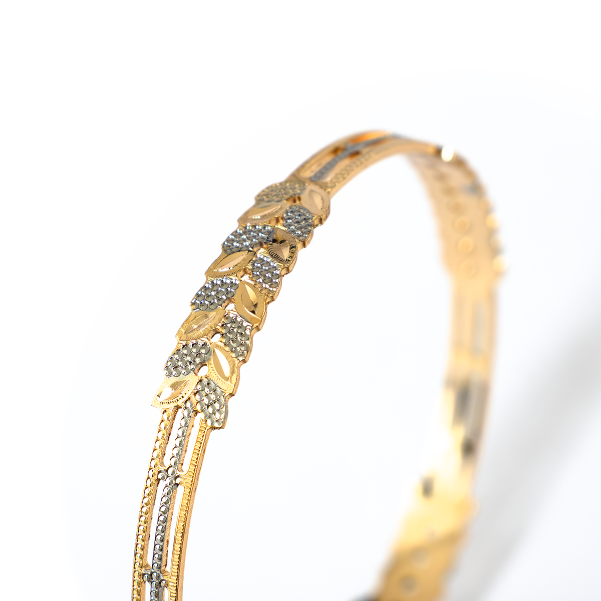 Dual-Tone CNC Bole Churiyan bangles in gold plated finish – view 4 of 4