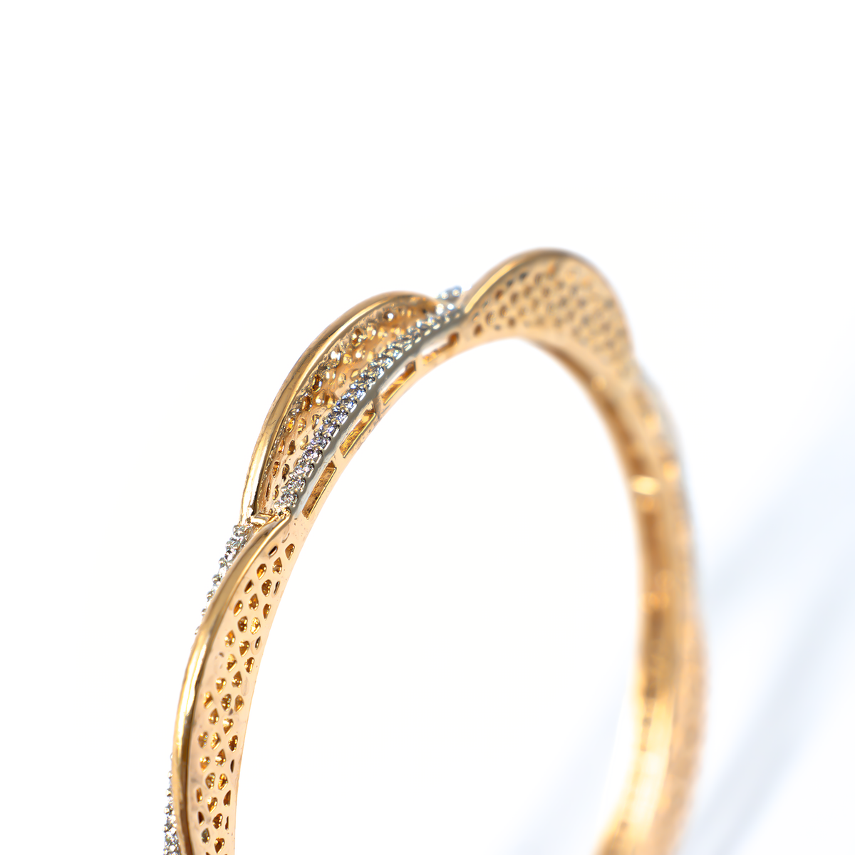 Aurora Spark Stack bangles in gold plated finish – view 4 of 4