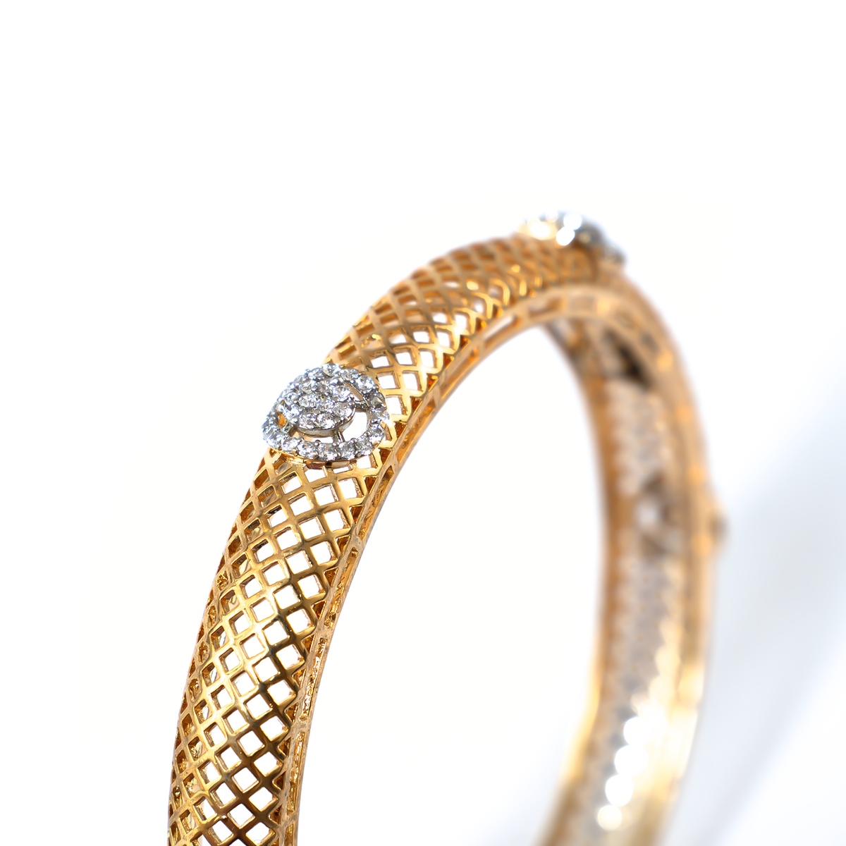 Infinity Sparkle bangles in gold plated finish – view 4 of 4