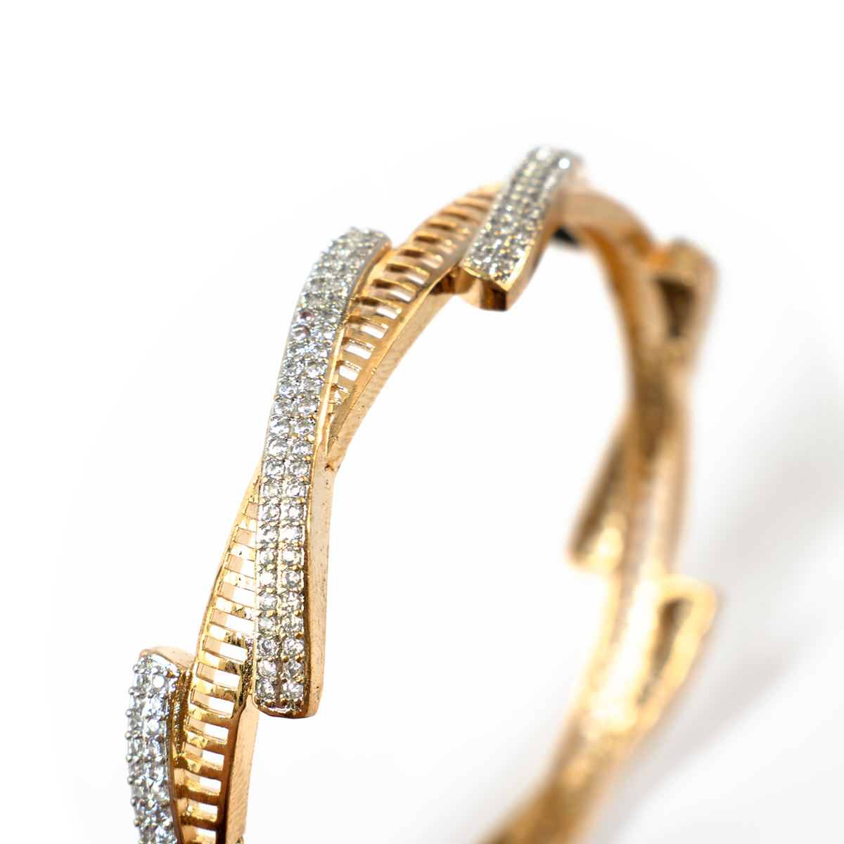Luminary Gold Orbit bangles in gold plated finish – view 4 of 4