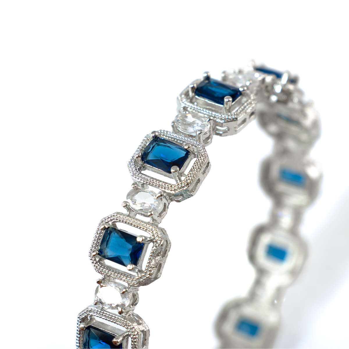Midnight Petals bangles in silver plated finish – view 12 of 28