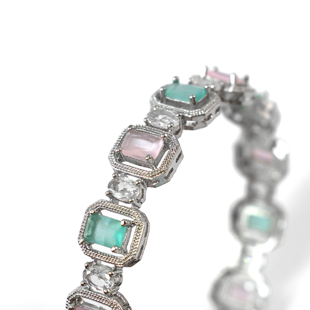 Midnight Petals bangles in silver plated finish – view 20 of 28
