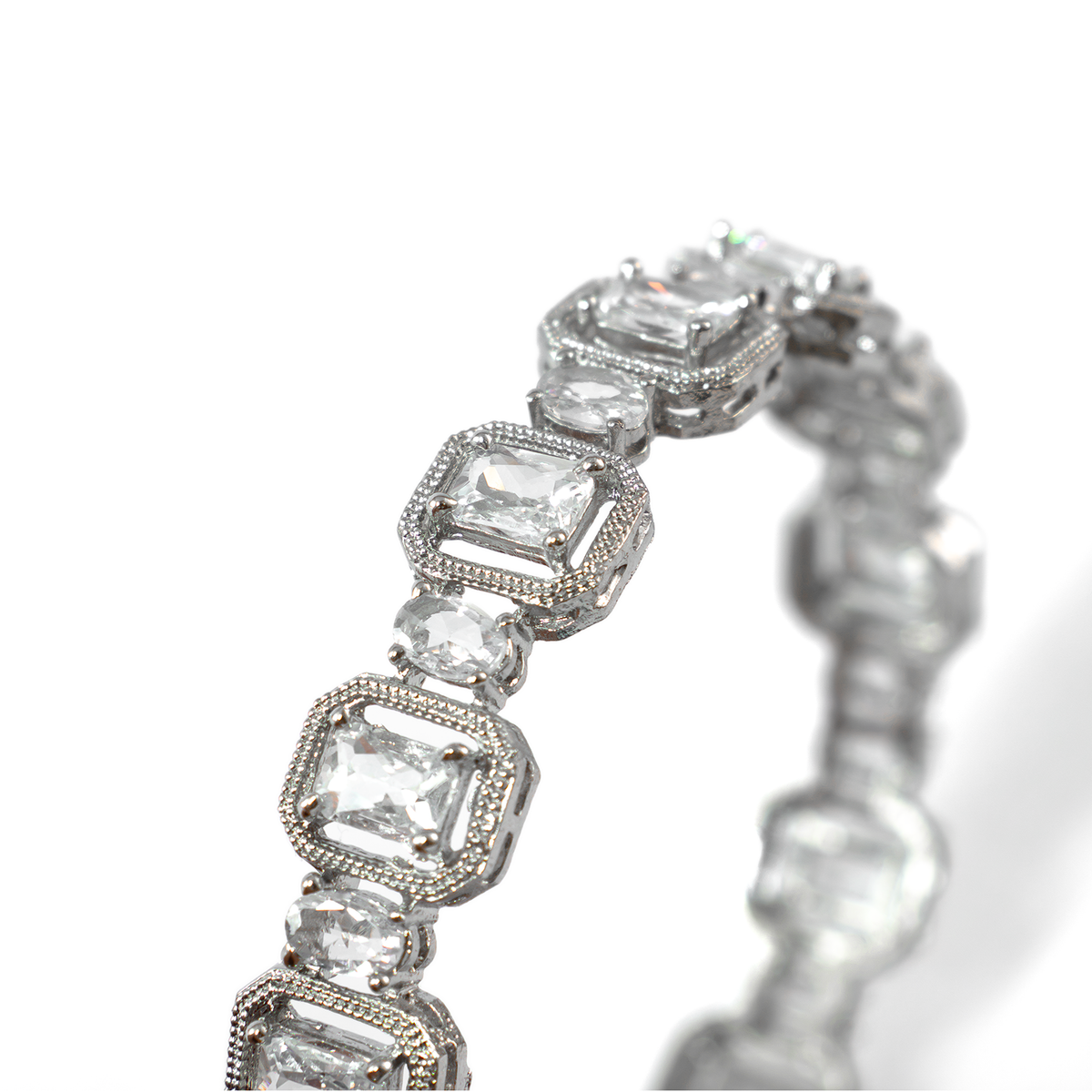 Midnight Petals bangles in silver plated finish – view 28 of 28