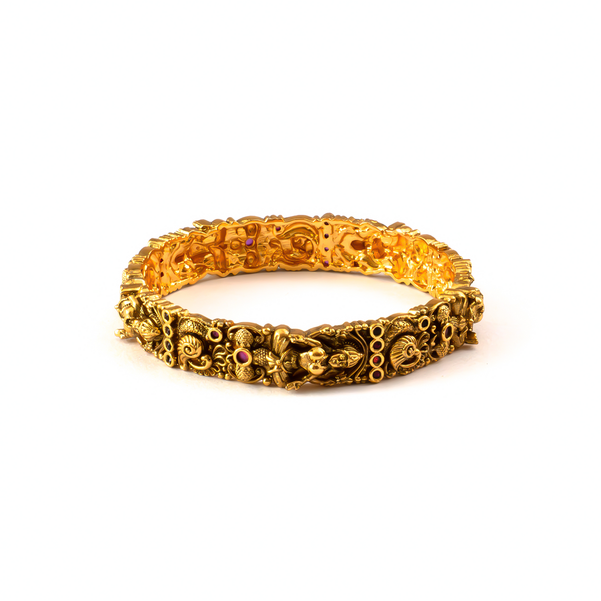 Imperial Antique Handcrafted bangles in 24K gold plated finish – view 3 of 4