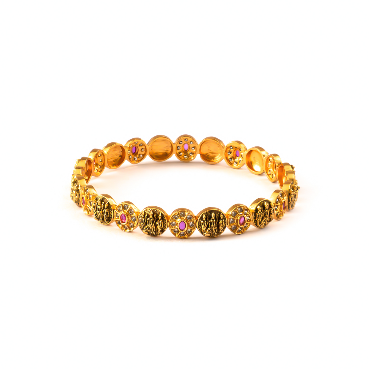 Temple Style bangles in 24K gold plated finish – view 3 of 8