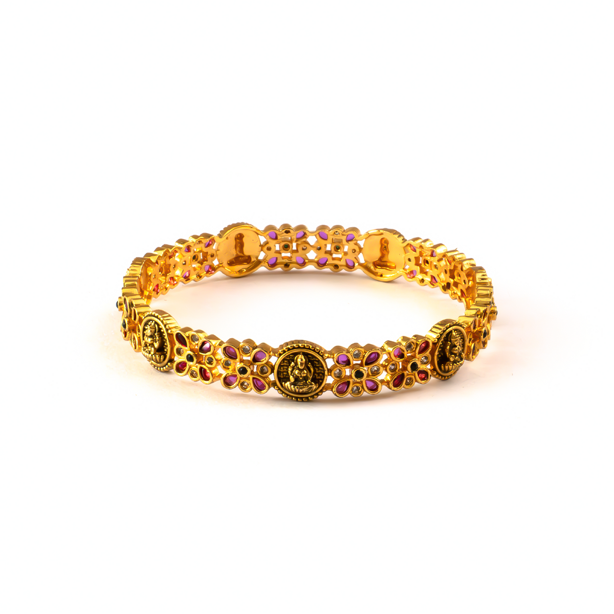 Antique Royal Elegance bangles in 24K gold plated finish – view 3 of 4
