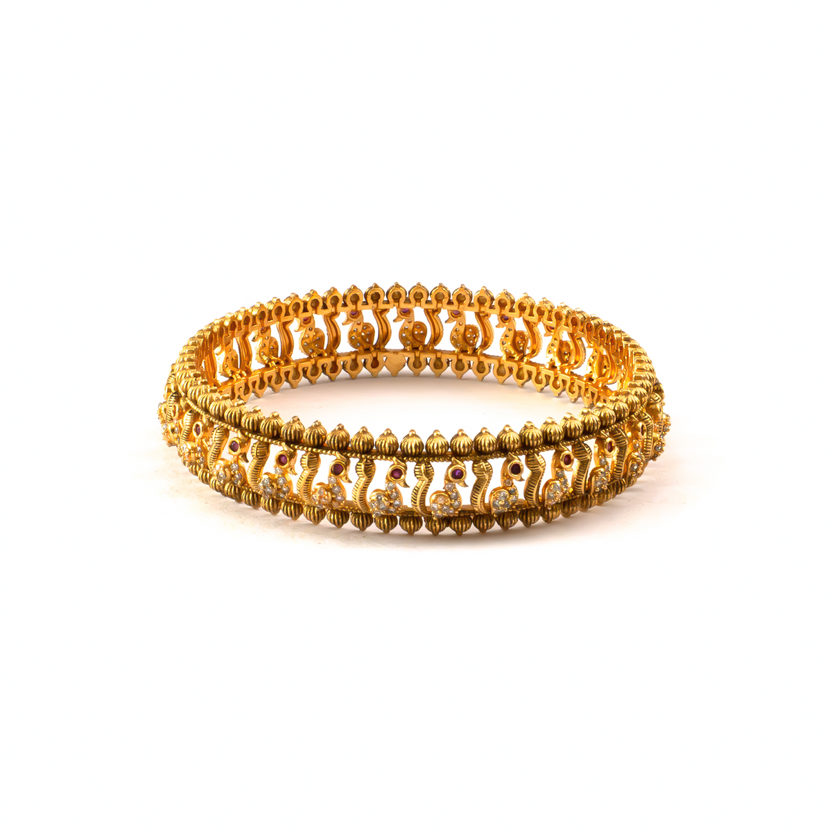 Royal Vintage kada in 24K gold plated finish – view 3 of 4