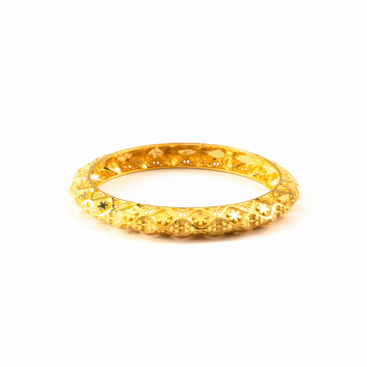 Forming Imperial Lattice bangles in 22K gold plated finish – view 3 of 4