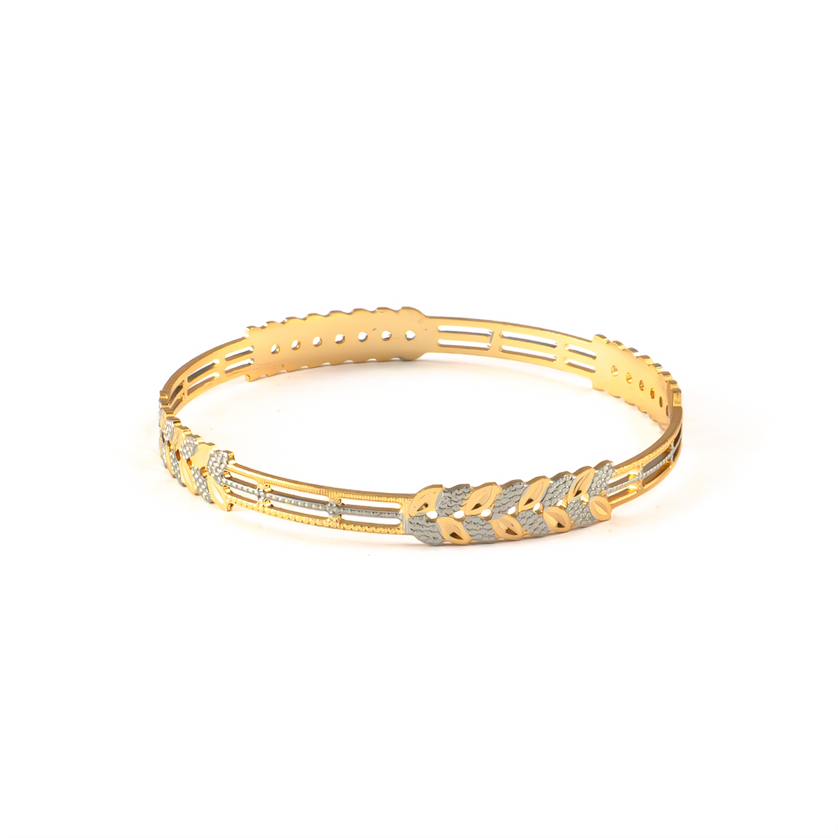 Dual-Tone CNC Bole Churiyan bangles in gold plated finish – view 3 of 4