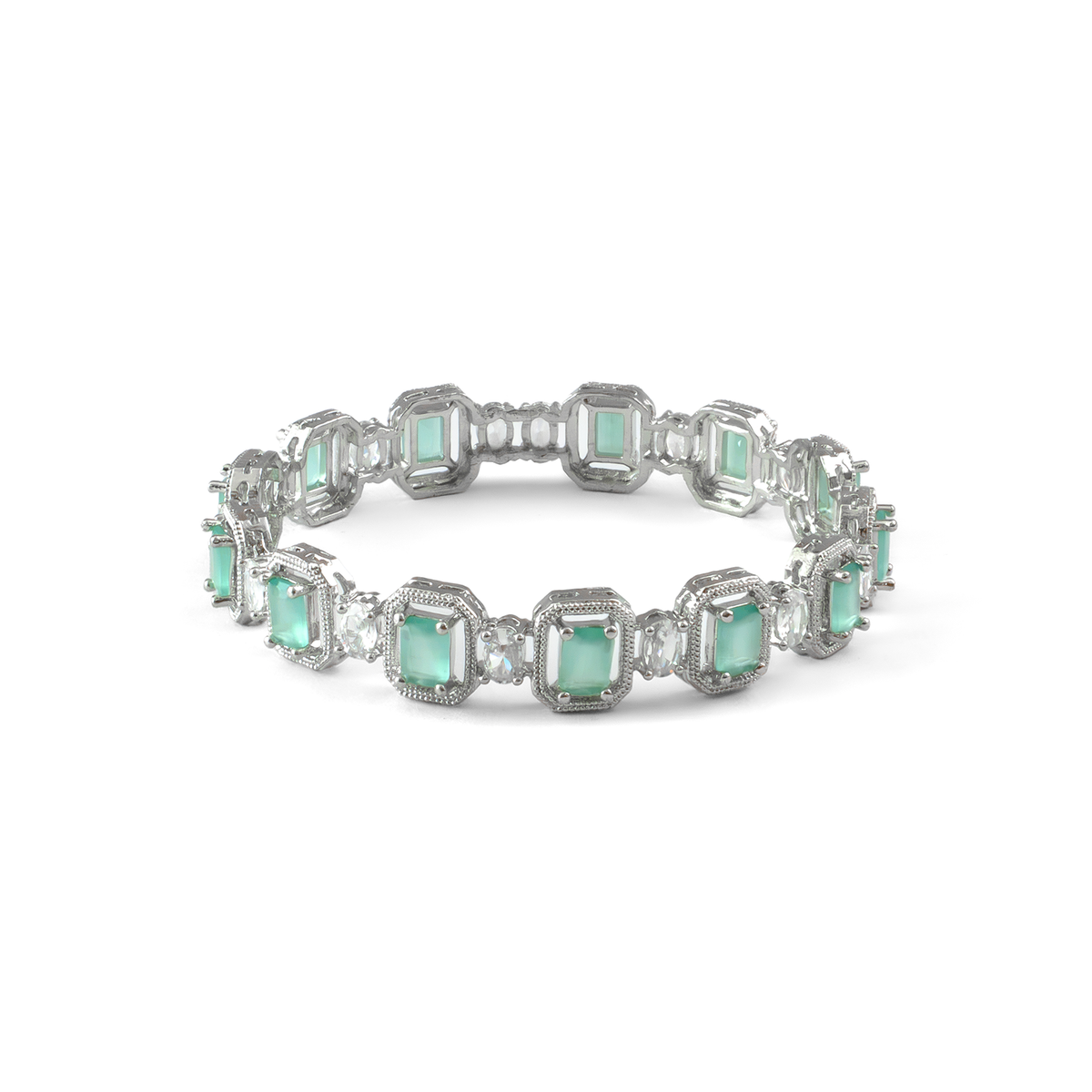 Midnight Petals bangles in silver plated finish – view 15 of 28