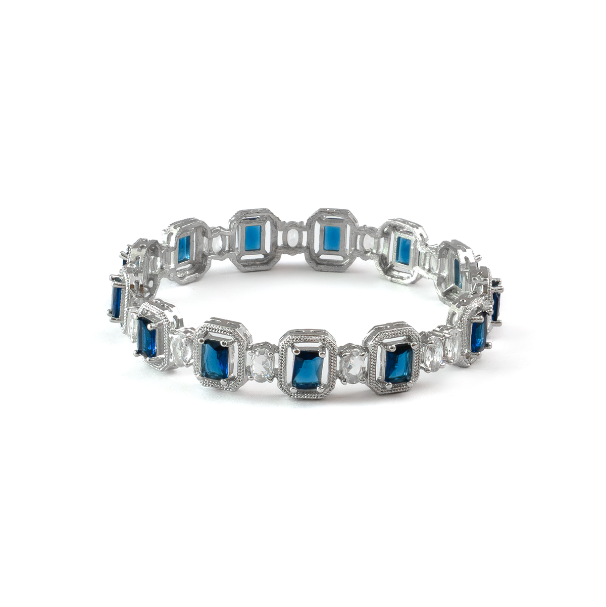Midnight Petals bangles in silver plated finish – view 11 of 28