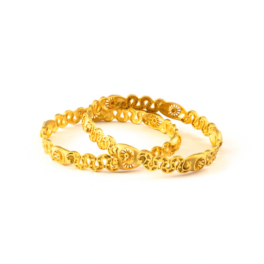 Classic Forming bangles in 22K gold plated finish – view 2 of 4