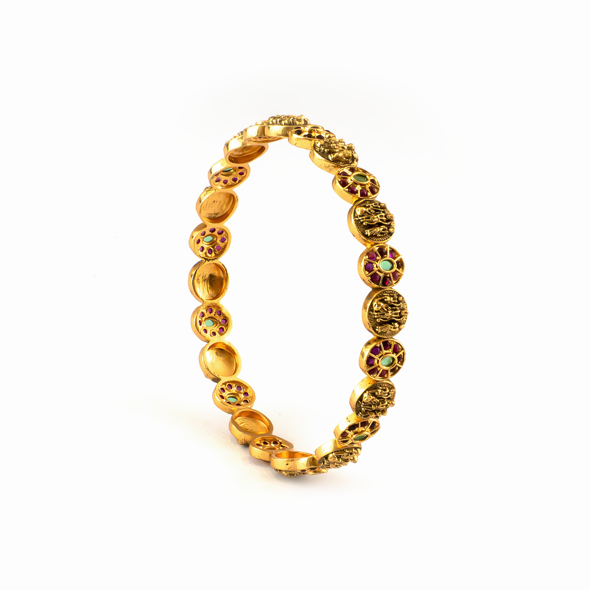 Temple Style bangles in 24K gold plated finish – view 5 of 8