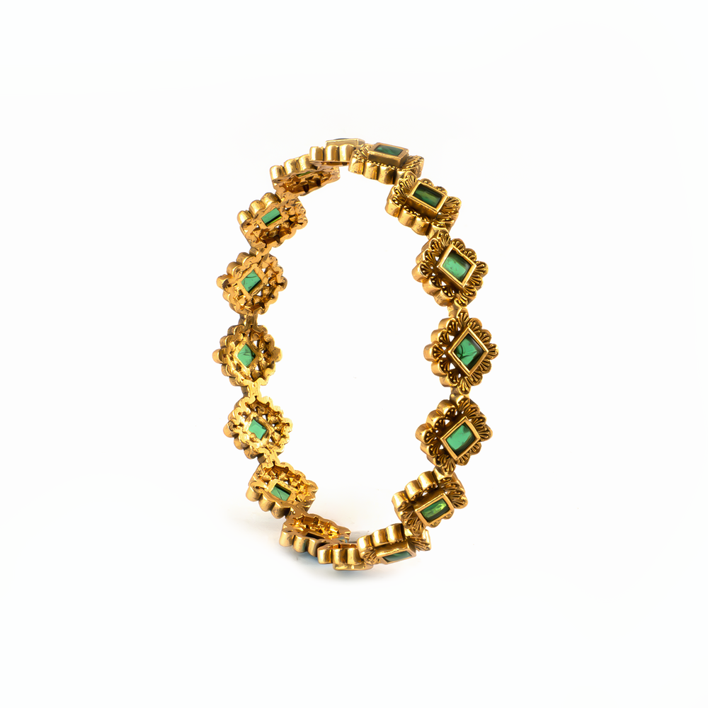 Rangoli Design bangles in 24K gold plated finish – view 5 of 8