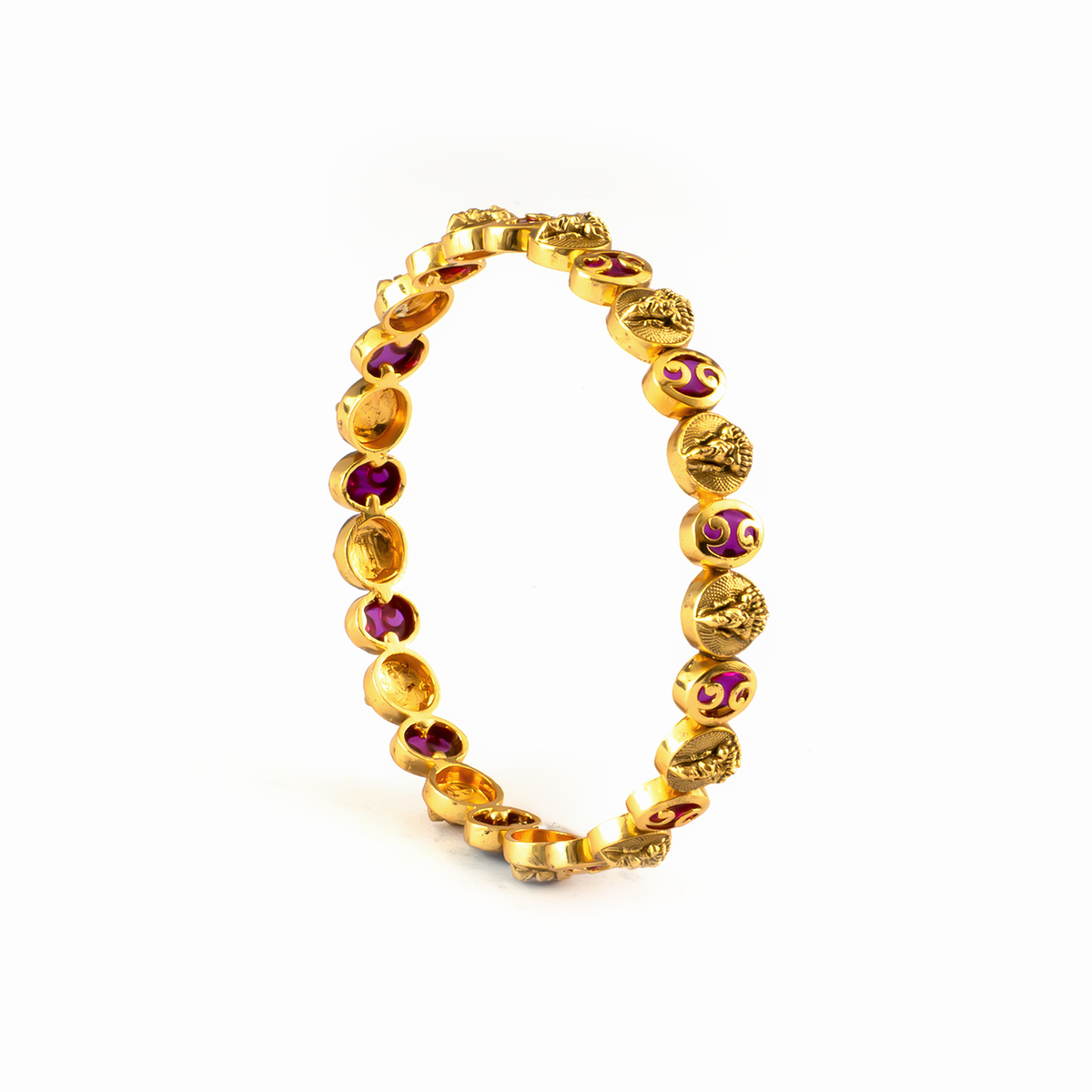 Antique Dulhan Heritage bangles in 24K gold plated finish