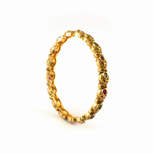 Antique Heritage Ruby & Emerald bangles in 24K gold plated finish