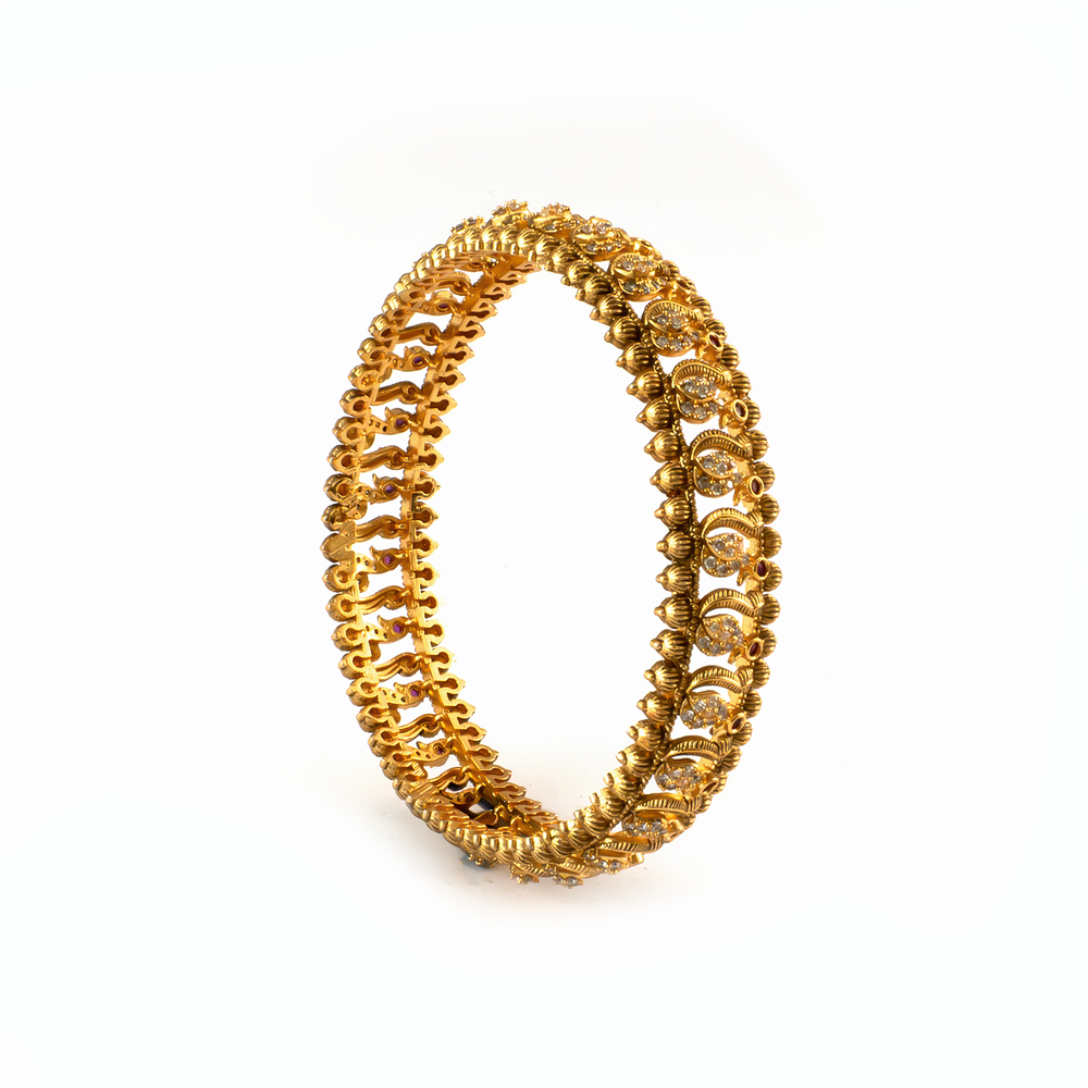 Royal Vintage kada in 24K gold plated finish