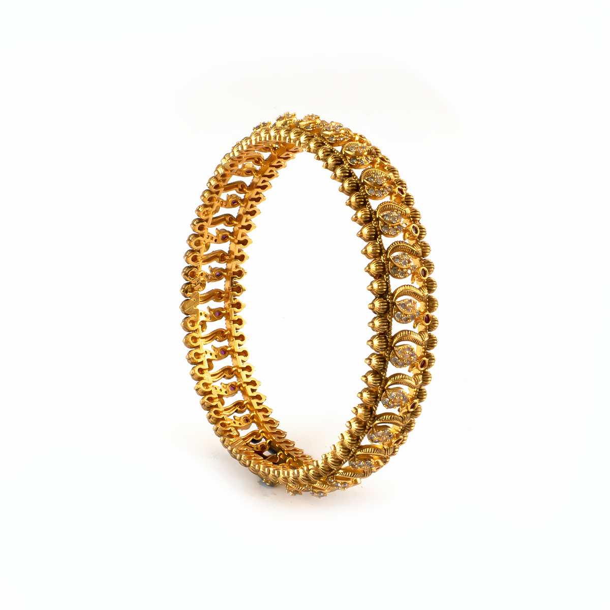 Royal Vintage kada in 24K gold plated finish