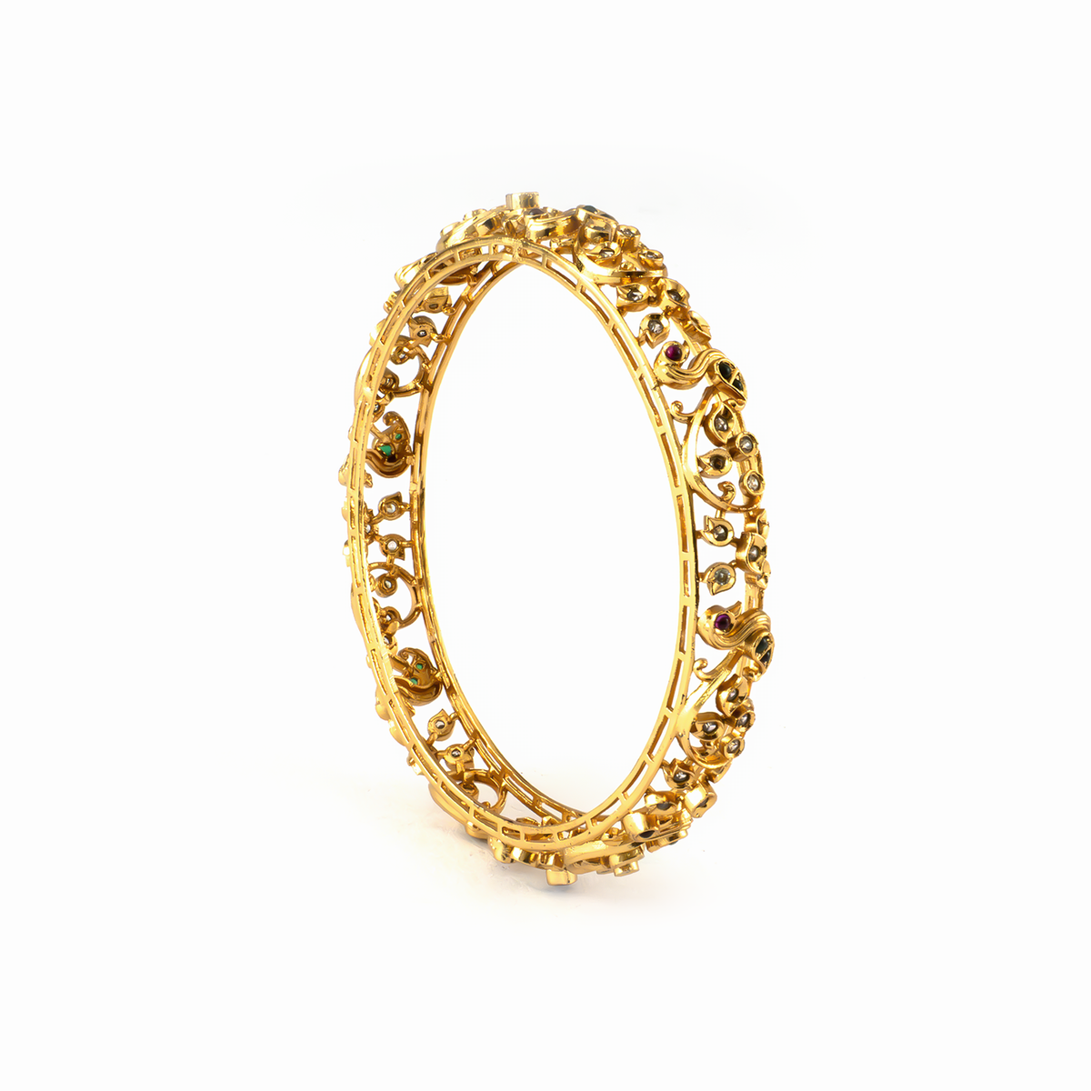 Temple Dynasty Heritage kada in 24K gold plated finish