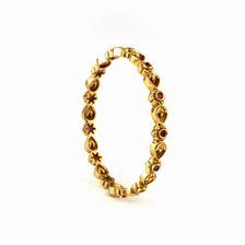 Shrinika Ruby bangles in 24K gold plated finish with ruby-red stones