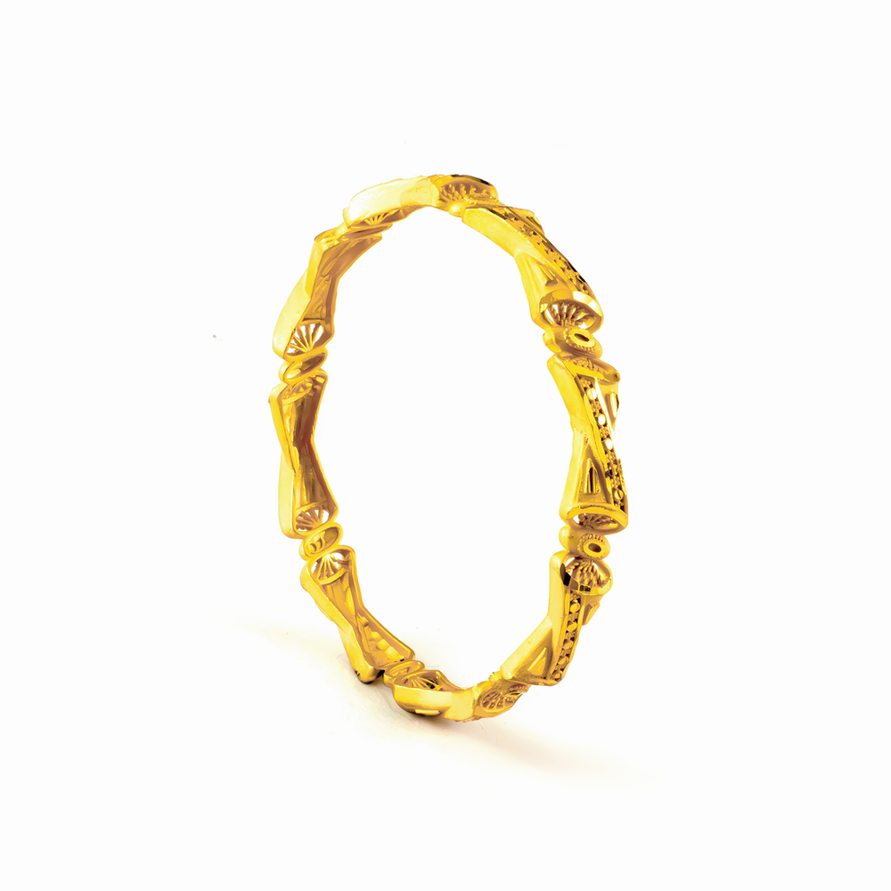 Forming Bridal Splendor bangles in 22K gold plated finish