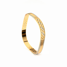 2-Tone Precision CNC bangles in gold plated finish