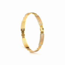 Precision 3-Tone CNC bangles in gold plated finish