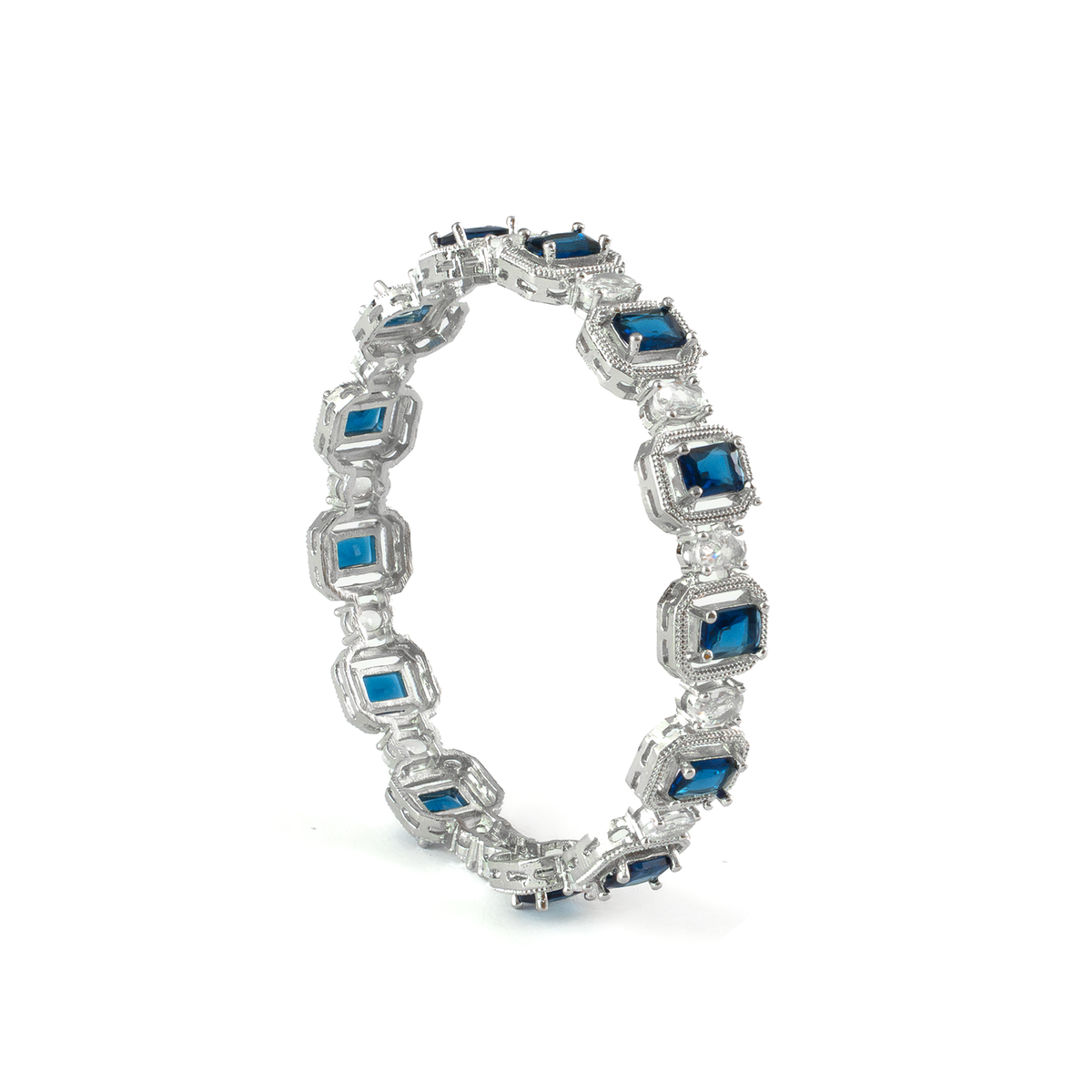 Midnight Petals bangles in silver plated finish – view 8 of 28