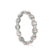 Midnight Petals bangles in silver plated finish